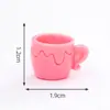 Mini Bule Colorido Simulado, Xícara de Chá, Conjunto de Chá, Acessórios de Decoração DIY, Casa de Bonecas, Adereços de Casa de Brincar, Pequenos Enfeites