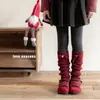 Sapatos, Meias-calça de Algodão para Meninas, Laço, Ano Novo, Natal, Meias Fofas Largas, Lolita, Meias Quentes para Panturrilha de Outono e Inverno