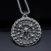 Moderna Elegante Creativa Dominante Anillo Collar Cabeza Multi-esqueleto Hombres y Mujeres Calle Hip-hop Punk Colgante Colgante
