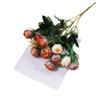 Brote Perlado Simulado de 15 Cabezas, Ramilletes de Flores Artificiales para Bodas, Arreglos Florales Hechos a Mano de Alta Gama, Flores para el Paisajismo del Salón de Bodas