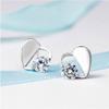 Pendientes de botón con forma de corazón y diamantes de Pinduoduo, estilo red social, pensados en ti, pendientes de temperamento con forma de corazón para mujer, moda para el cabello