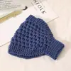 Banda para el cabello de lana tejida a mano para otoño e invierno, gorro de lana con protección para los oídos, banda para el cabello de ala ancha, accesorios para el cabello, tocado para mujer