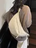 2025 Nova Tendência Estilo Japonês Personalidade Esportiva Casual Coreano Simples Elegante Bolsa de Cintura para Celular Bolsa Transversal de Peito para Mulheres