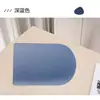 Mantel Individual de Cuero con Forma de Tostada para Uso en el Hogar, Club y Hotel, Elegante Servicio de Té Semircircular para el Hogar, Decoración Suave en Estilo Lujo Ligero