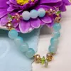 Nuevo Pulsera de Vidrio con Flor Flotante Dulce Estilo Mori Diseño Sencillo Nicho Ins Pulsera Gradiente Versátil para Estudiantes