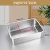 Bandeja Cuadrada de Acero Inoxidable, Plato Rectangular, Bandeja para Servir en Buffet, Bandeja para Arroz al Vapor, Bandeja para Comida Rápida, Caja Sanitaria para Gatos