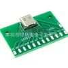 Placa de teste fêmea TYPE-C USB 3.1 com placa PCB 24P conector fêmea placa adaptadora medindo a condução de corrente