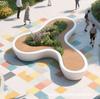 Assento GRC para Exterior Terrazzo Pedra Tyco Banco UHPC Concreto Personalizado Fibra de Vidro Árvore Piscina Cadeira de Lazer