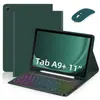 Adequado para Samsung Taba9Pus 11 polegadas Teclado Bluetooth Capa Protetora S9Fe A8 X205 Capa de Couro Teclado Colorido
