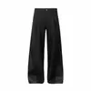 Pantalones de Hombre Bordados con Patrón Oscuro Negro, Estilo Nuevo de Alta Gama, Versátiles, Elegantes, Caída Suelta, Corte Recto, Pantalones de Traje Casual