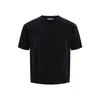 Camiseta de Punto de Manga Corta Estilo Old Money para Hombre, Tendencia Europea y Americana Ins Color Sólido Capa Base Casual para Verano
