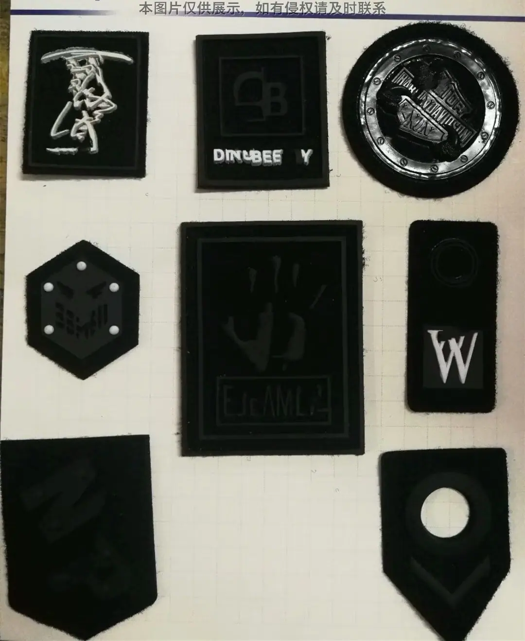 胸章标个性橡胶袖标 服装软胶标潮流创意滴塑皮标设计liehu
