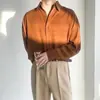 Camisa Casual de Manga Larga para Hombre de Color Sólido Fina para Primavera y Otoño con Efecto de Caída, Estilo Hong Kong Elegante, Corte Holgado para Parejas, Camisa Protectora Solar Harajuku 2026