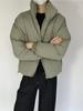 Abrigo acolchado de algodón estilo Hong Kong de invierno para hombre, abrigo grueso y cálido de pan, abrigo deportivo informal de marca de moda, abrigo atractivo de color sólido con cuello alto de algodón