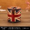 Nova Caixa de Lenços de Papel Estilo Britânico, Caixa de Lenços de Papel Cilíndrica com Design Union Jack, Caixa de Guardanapos Criativa Retrô Estilo Europeu, Armazenamento de Papel Higiênico