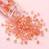 Cuentas de vidrio doméstico de 4 mm para arroz, doble color aurora, cuentas de doble punta, hilo de oro, cuentas hechas a mano para pulsera DIY, accesorios de material