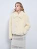 Abrigo Grueso de Solapa Corta de Piel Sintética Integrada con Lana de Cordero Ecológico Haining, Estilo Nuevo Otoño e Invierno para Mujer, Winnie the Pooh