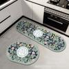 Alfombrillas de Cocina de Lujo Ligero de Barro Diatómico, Alfombrillas Absorbentes de Aceite y Resistentes a Manchas, Set de Alfombrillas Largas Resistentes a Manchas y Fáciles de Limpiar para Cocina y Alfombrillas
