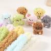 Palo retorcido de lana rizada Tiras de felpa de colores para la raíz del cabello Material DIY Super Grueso y Denso Regalo casero Oso de peluche