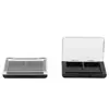 2 Compartimentos, 2 Colores, Tapa con Ventana Totalmente Transparente, Caja para Sombras de Ojos, Caja para Rubor, Disco de Iluminador para Contorno, Caja de Embalaje, Materiales de Empaque para Maquillaje al por Mayor
