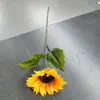 Flores de Seda, Girasoles Artificiales, Tubos de Cuero con Estampado de Girasol de Seda, Arte Floral para Decoración de Bodas y Hogar, Venta Directa, Más Vendidos