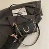 Nova Bolsa Feminina Corrente em PU Retrô, Estilo Coreano da Moda, Elegante Cor Sólida Versátil Bolsa de Ombro, Adequada para Todas as Estações