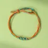 Pulsera de Nudo Hoyuelo Producto Terminado, Cuerda de Cinco Colores de Alta Gama para Niños, Cuerda de Cinco Colores Ajustable del Festival del Bote del Dragón, Cuerda Roja para Adultos