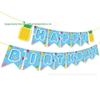 BA156 Roupa de festa verão balão pistola de ar piscina bandeira de cordão bandeira de puxar bandeira triangular decoração bandeira pendurada de feriado
