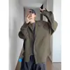 Estilo Old Money, camisa de lino con dobladillo sin rematar, camisa de manga larga para hombre, nueva colección primavera/otoño, estilo retro americano, irradia una vibra sofisticada y relajada, perfecta para usar en capas