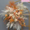 Arreglos Florales de Piso Grandes de Boda Estilo Nuevo, Decoraciones con Flores de Seda, Arreglos Florales de Eucalipto, Guía de Pasillo T-Stage Arte Floral de Boda