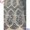 Tela de malla de encaje con cuentas y lentejuelas bordadas a máquina de gran tamaño, estilo europeo y americano, accesorios para vestidos