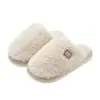 Pantuflas de algodón esponjosas y cálidas para mujer, pantuflas de invierno para interior antideslizantes, cómodas pantuflas de algodón con suela suave para hombre, pantuflas posparto al por mayor