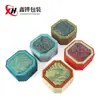 Caja de Almacenamiento para Pulseras de Doble Tapa Estilo Palacio de Gama Alta Patrón Octogonal Ola Retro Tapa Cielo y Tierra Pulsera Joyería