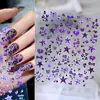 Pegatinas para Uñas con Estampado de Leopardo Maillard Estilo Chica Dulce Fresca Atrevida Pentagrama Corazón Leopardo Dorado Lazo Pegatinas para Uñas