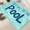 Alfombrilla de baño con diseño de ondas de agua, alfombrilla absorbente y de secado rápido de tierra de diatomeas para el baño, alfombrilla para pies resistente a la suciedad y antideslizante