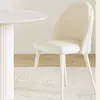 Mesa de comedor de pizarra estilo crema, nuevo modelo de lujo ligero, diseño simple para casas pequeñas, forma ovalada, blanca, mesa y sillas de comedor vintage francés