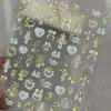 Pegatinas para Uñas Estilo Ins Tulipán Calcomanías Adhesivas Frescas Dulces Japonesas Chica Celebridad de Internet Nuevas Pegatinas para Uñas