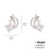 Pendientes Ken Jie Daily All-match de cobre, circonio y plata con aguja, estilo coreano, temperamento moderno, viento frío, luz, lujo, exquisito procesamiento explosivo.
