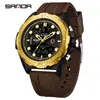 Sanda Nuevo Producto Venta al por Mayor Reloj Tendencia de Moda Deportivo Mano Doble Pantalla Luminoso Esfera Grande Estudiante Impermeable Reloj Electrónico