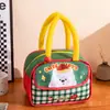 Bolsa Lancheira Animal Desenho Animado Fofo com Camada Espessa de Folha de Alumínio para Isolamento, Bolsa Lancheira para Estudante Estilo Japonês