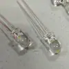F5 Cuentas de Lámpara Redondas Enchufe Directo Luz Blanca Transparente Baja Atenuación de Luz Diodo Emisor de Luz 5mm Fabricante de Cuentas de Lámpara LED