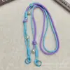 Popular Cordón Cruzado de Doble Extremo con Nudo Tejido de Colores Hecho a Mano, Clip Trasero para Teléfono, Hebilla Metálica, Correa Anticaídas, Cadena para Teléfono