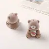 Dibujo Animado Estilo Japonés Lindo Grande Perforado 3D Oso Arcoíris Resina Terciopelo DIY Hecho a Mano Adorno de Coche Accesorio