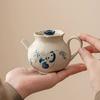 Planta Panda Gris Juego Bambú Brote Maceta Tetera de Cerámica para Hacer Té Hogar con Filtro Olla Individual Juego de Té Kung Fu Infusor de Té