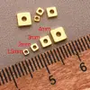 Chapado en Cobre Oro Real de 18K Alta Conservación del Color Cubo Dorado Cuentas Espaciadoras DIY Hecho a Mano Collares Pulseras Accesorios