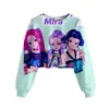 Patrón Transfronterizo Nuevo Grupo Cazador de Brujas K-Pop Sudadera Casual Corta para Chicas Estampado 3D Cuello Redondo Suministro