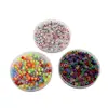Miçangas de Letra Quadradas 6*6mm Brancas Transparentes de Acrílico para DIY Colar Artesanal Miçangas para Joias Miçangas Soltas Acessórios