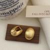 Pendientes de moda europea y americana, estilo frío, de metal cepillado, personalizados, retro de alta calidad, sencillos.