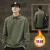 Suéter Gola Camisa Masculino Primavera e Outono Americano Solto Camiseta de Manga Longa Camisa Básica Masculina Marca Tendência Casual Camisa Polo