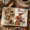 Serie de Cronología de Pintura al Óleo Pegatinas de Objetos y Personajes Vintage PET Material para Diario DIY Transfronterizo Pegatinas Decorativas